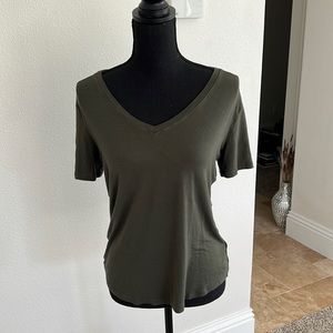 Green V Neck Tshirt